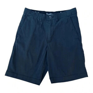 Goodfellow and Co Linden Tech Flat Front‎ 8” inseam Black Shorts Size 28​​